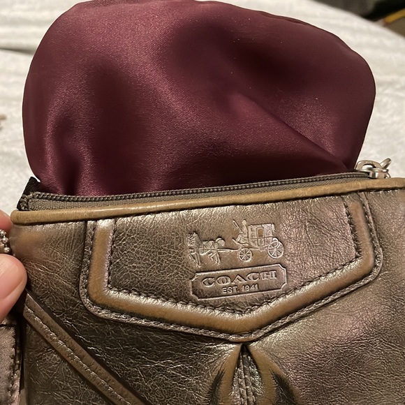 Coach Bags | Coach Wristlet Bronze Leather | - Picture 9 of 10